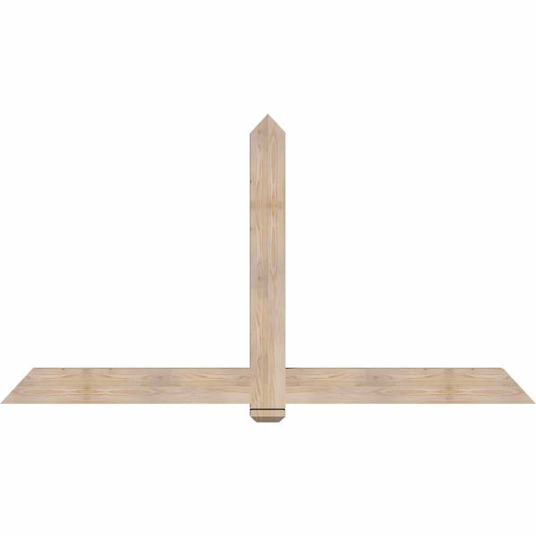 Ekena Millwork Eugene Smooth Timber Gable Bracket, Douglas Fir, 84"W x 45"H x 3 1/2"D x 5 1/2"F, 13/12 Pitch GBW084X45X0406EUG00SDF - main